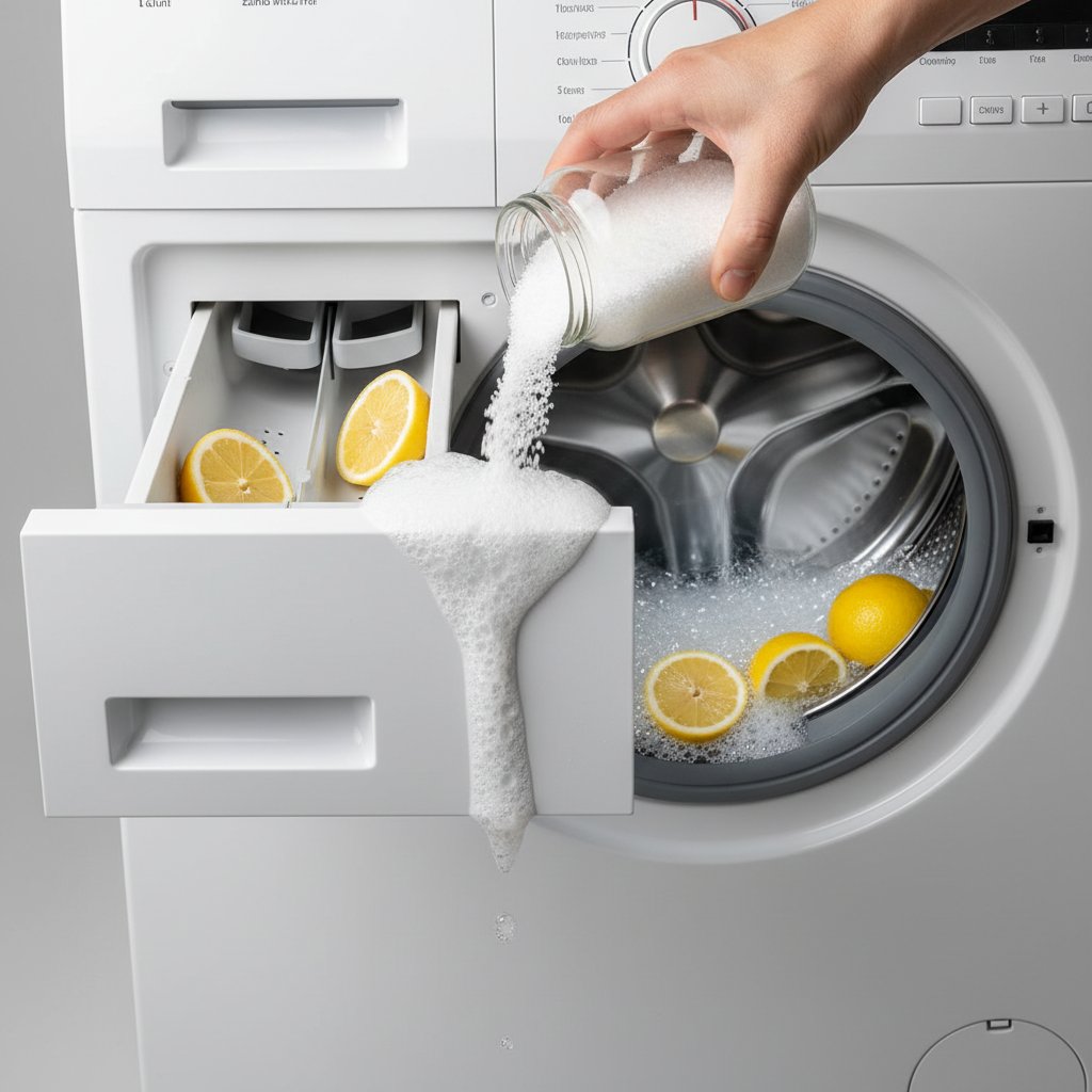 чистка пральної машини лимонною кислотою