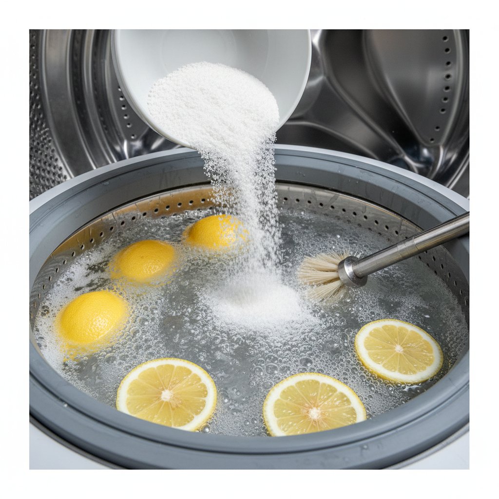 чистка пральної машини лимонною кислотою
