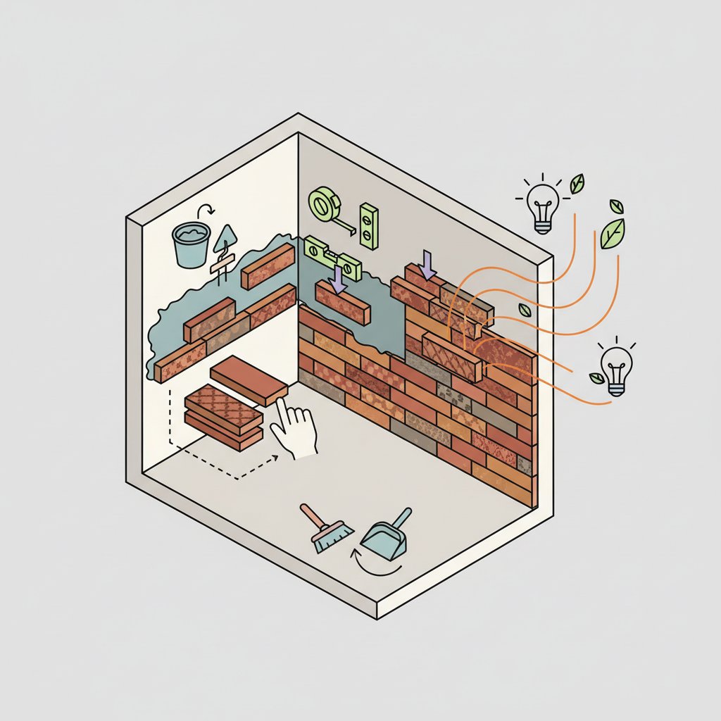 декоративный кирпич в интерьере