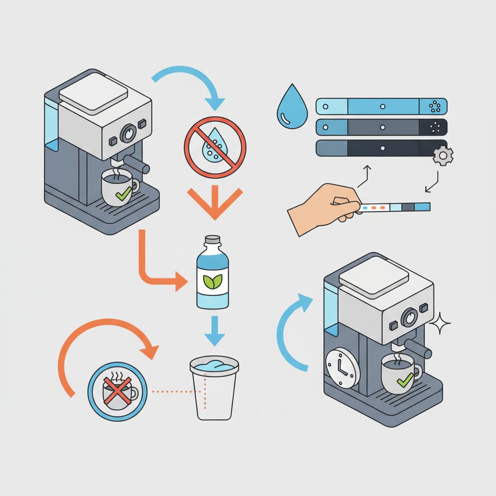 Догляд за кавомашиною: повний гід із декальцинації та налаштування жорсткості води