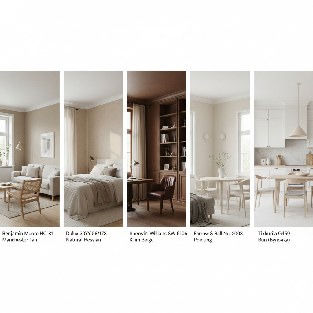 идеальные песочные оттенки для стен