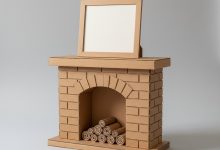 камін з картону