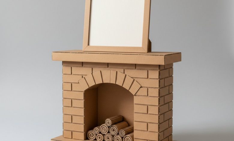 камін з картону