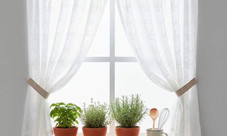 оформлення вікна на кухні