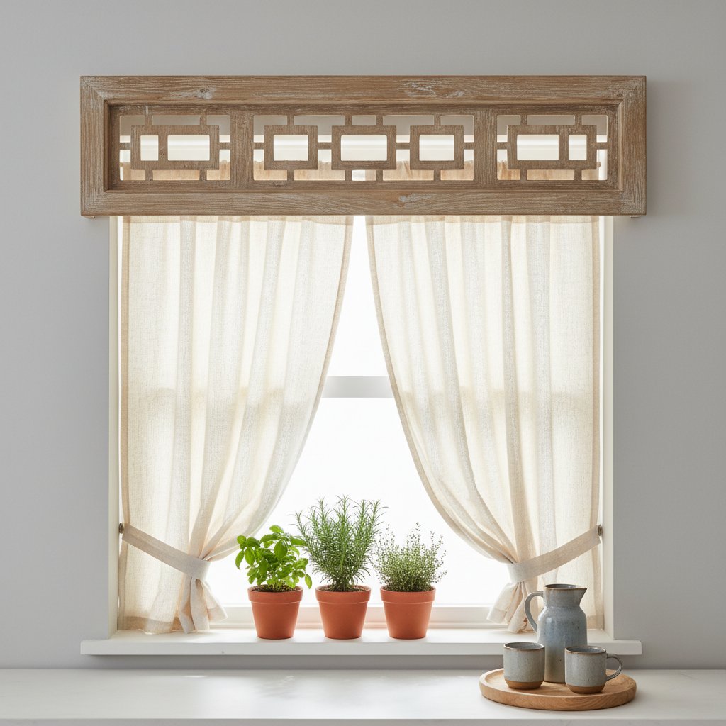 оформление окна на кухне