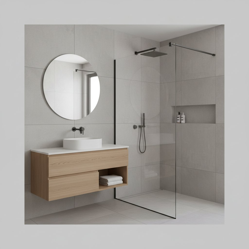 ванна кімната дизайн з душовою кабіною