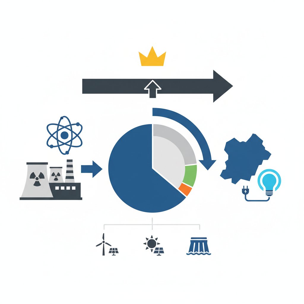 яка країна має найвищу частку виробництва електроенергії на аес