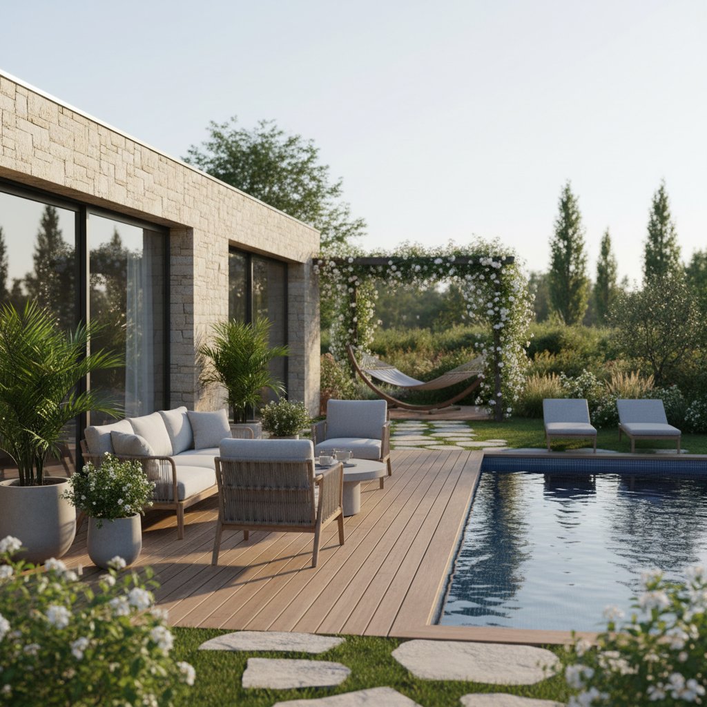 зона відпочинку біля будинку